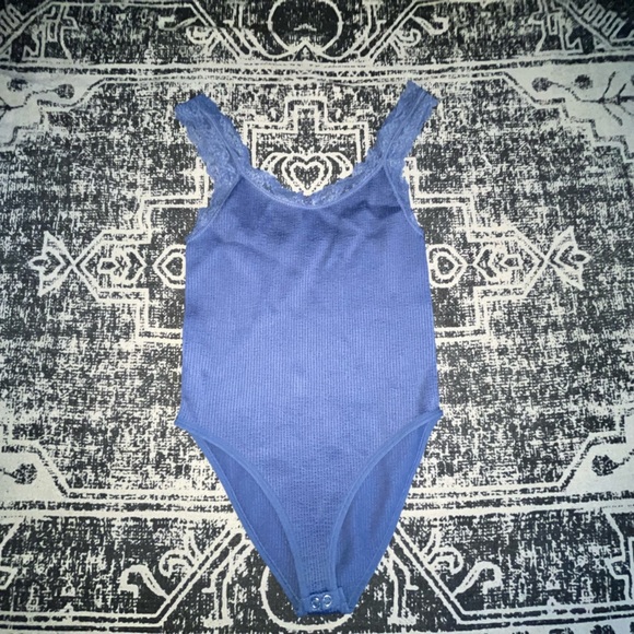 Forever 21 Tops - 🌟Must Bundle🌟 NWOT Blue Lace BodySuit: Size M